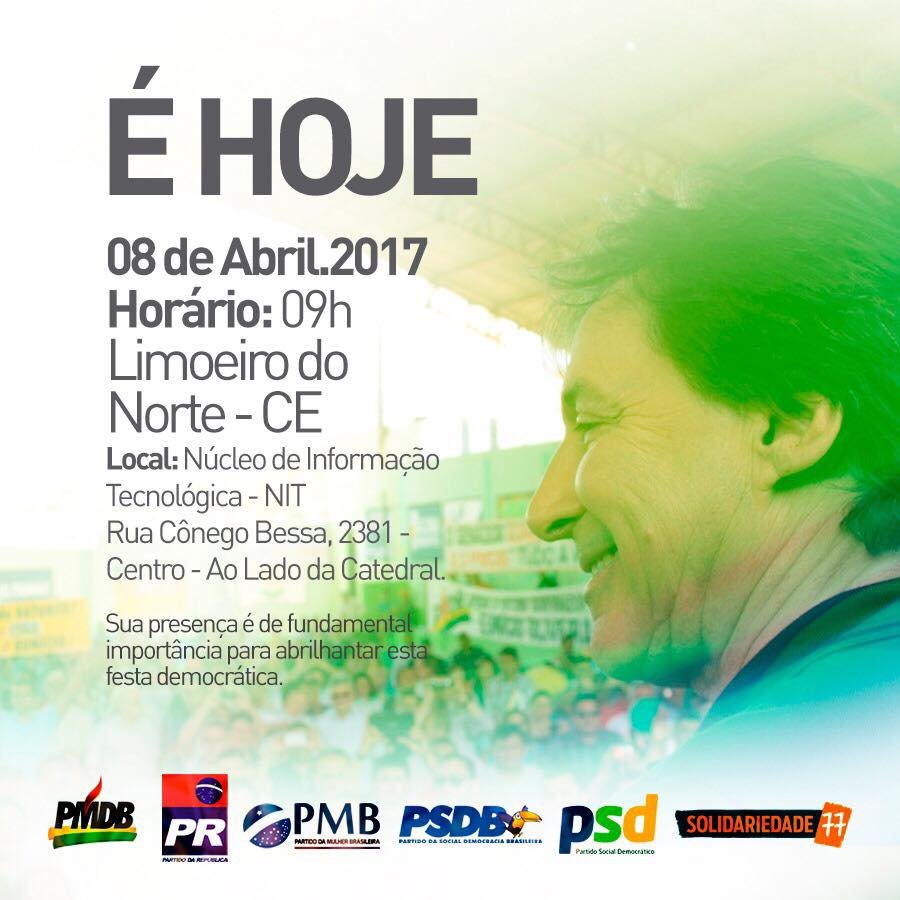 Eunício Oliveira participa de solenidade aberta ao público em Limoeiro do Norte