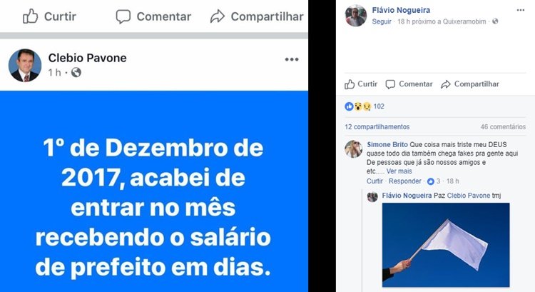 Assessoria de Clébio Pavone denuncia perfil falso com imagem do prefeito no Facebook