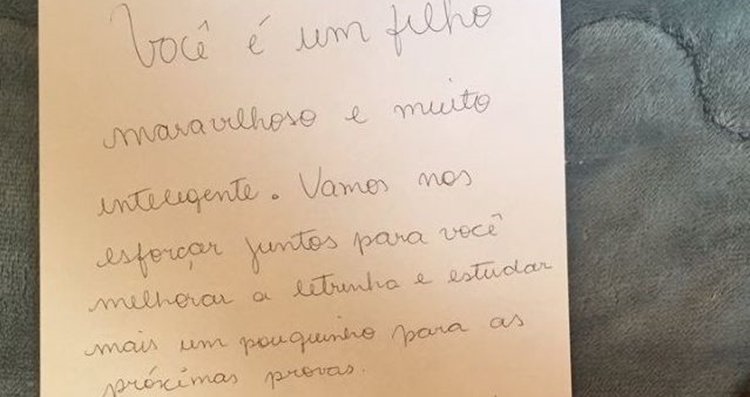 Bilhete de mãe para filho que tirou nota baixa surpreende internautas e viraliza na web