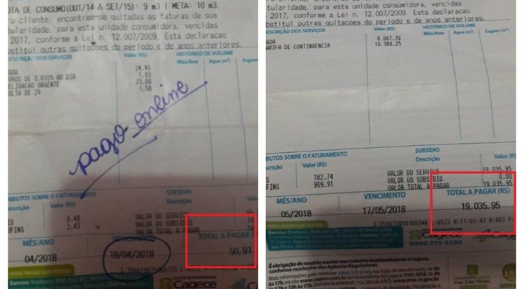 Mulher é surpreendida com conta de água acima de R$ 19 mil