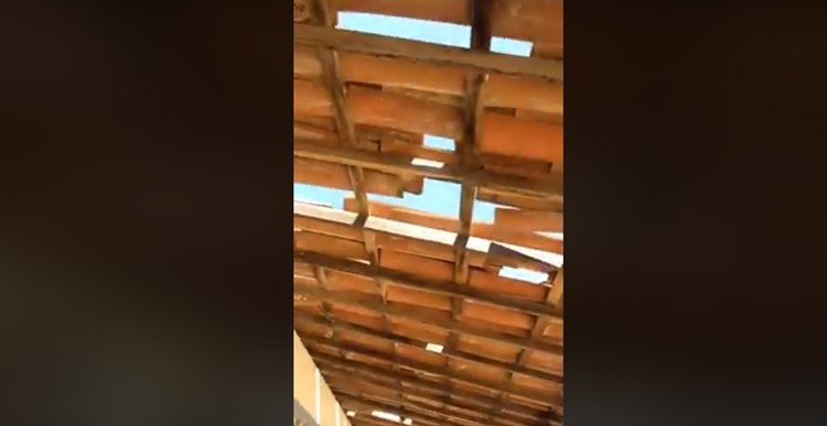 Internauta denuncia péssima estrutura de Escola na zona rural de Quixeramobim
