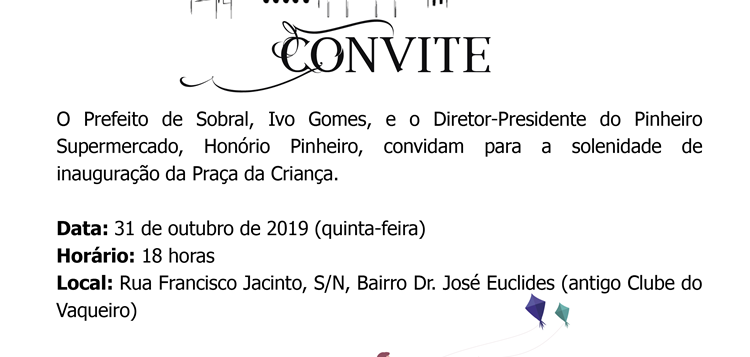 Convite da Praça da Criança