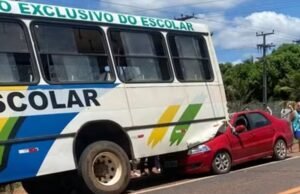 Acidente entre carro e ônibus deixa bebê de sete meses morto em Viçosa do Ceará