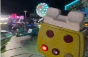 Casal fica ferido após cair de brinquedo em parque de diversões em Sobral