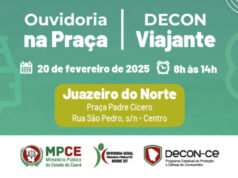 Juazeiro do Norte receberá serviços dos projetos Ouvidoria na Praça e Decon Viajante do MP do Ceará nesta quinta, 20