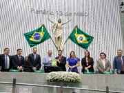 Romeu Aldigueri recepciona Elmano para entrega da mensagem governamental