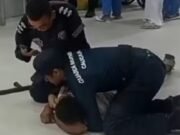 Homem invade hospital, é contido por guardas municipais e tentar morder agentes em Caucaia