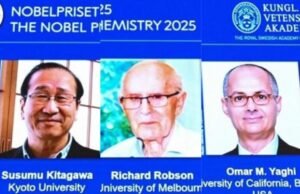 Trio ganha Nobel de Química por criar “bolsa da Hermione” molecular que captura água do ar e CO2