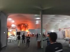 Incêndio atinge pavilhão da COP30 em Belém e provoca evacuação, mas fogo é controlado