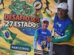 Xavier Pimentel avança pelo Brasil no desafio de cruzar os 26 estados e o Distrito Federal à pé