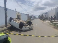 Motorista perde controle ao dar ré, capota carro duas vezes e morre em Juazeiro do Norte