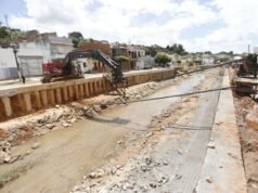 No Crato, obras de requalificação do canal do Granjeiro chegam a 50% de execução