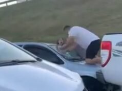 Homem persegue ex-companheira e danifica carro ao vê-la com novo companheiro