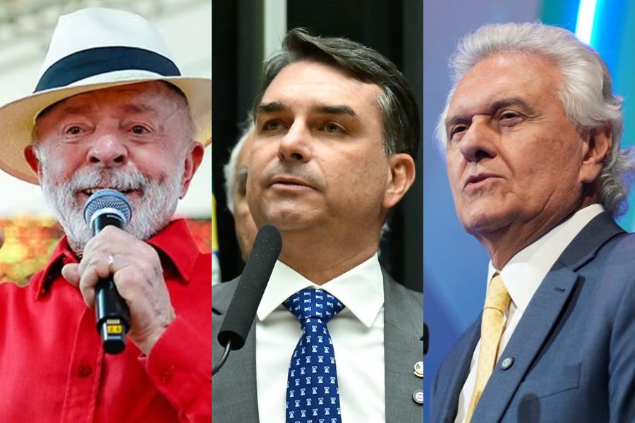 Lula, Flávio Bolsonaro, Ronaldo Caiado