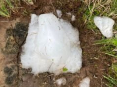 Pedra de gelo gigante, com quase 5 kg, despenca do céu em Aratuba e intriga moradores