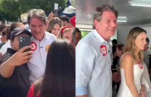 Cid Gomes, candidato à senador, vota em Sobral