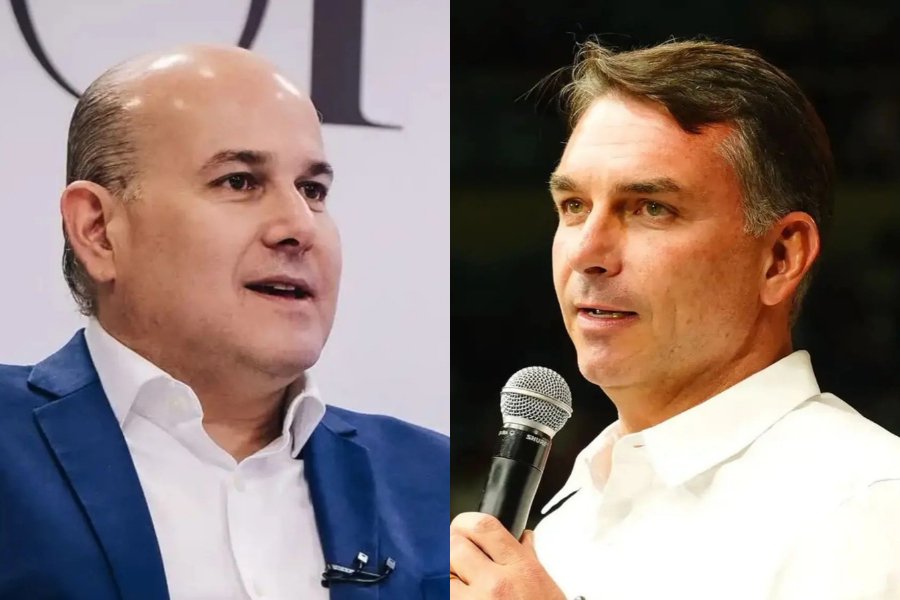 Roberto Cláudio e Flávio Bolsonaro