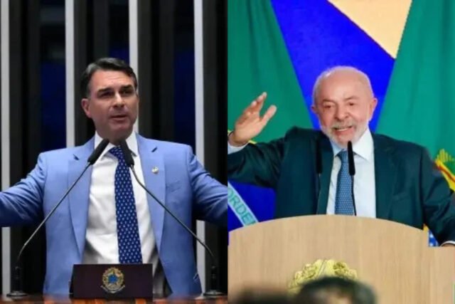 Flávio Bolsonaro e Lula