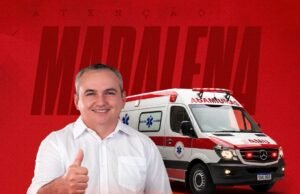 Ambulância do SAMU destinada a Madalena chega ao Ceará, anuncia prefeito Crispiano