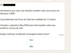 Governo envia mensagens pelo WhatsApp para informar idosos sobre dispensa da prova de vida após votação